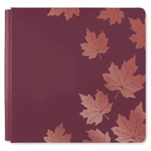 12 x 12 Boysenberry Foiled Hello Autumn Album Cover