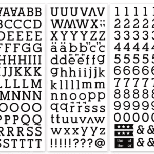 Black Serif ABC/123 Letters
