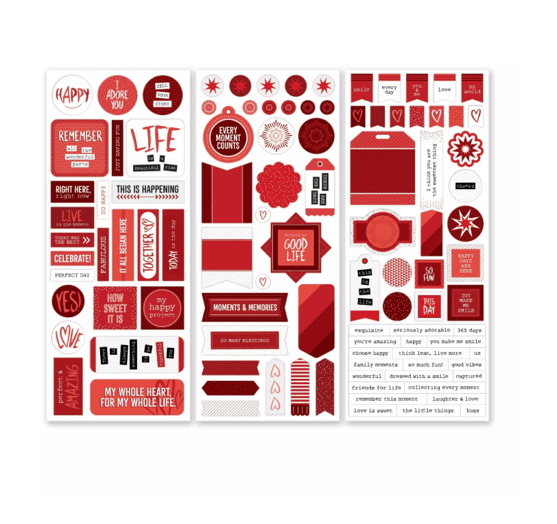 Totally Tonal Red Sticker Pack (Creative Memories)