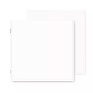8x8 White Plain Pages and Protectors (12/pk)