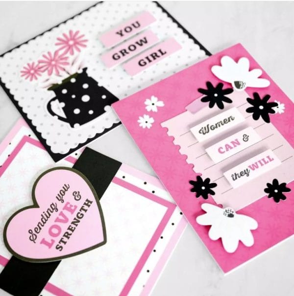 creative-memories-pink-power-trio-card-kit-completed-cards creative-memories-pink-power-trio-card-kit-completed-cards