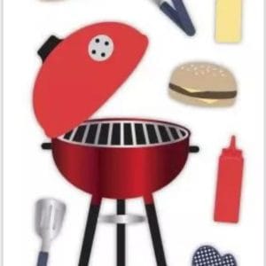 What's Grillin' Foiled Mini Embellishment Pack