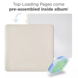 12x12 Pebble Gray Album with Top-Loading Pages
