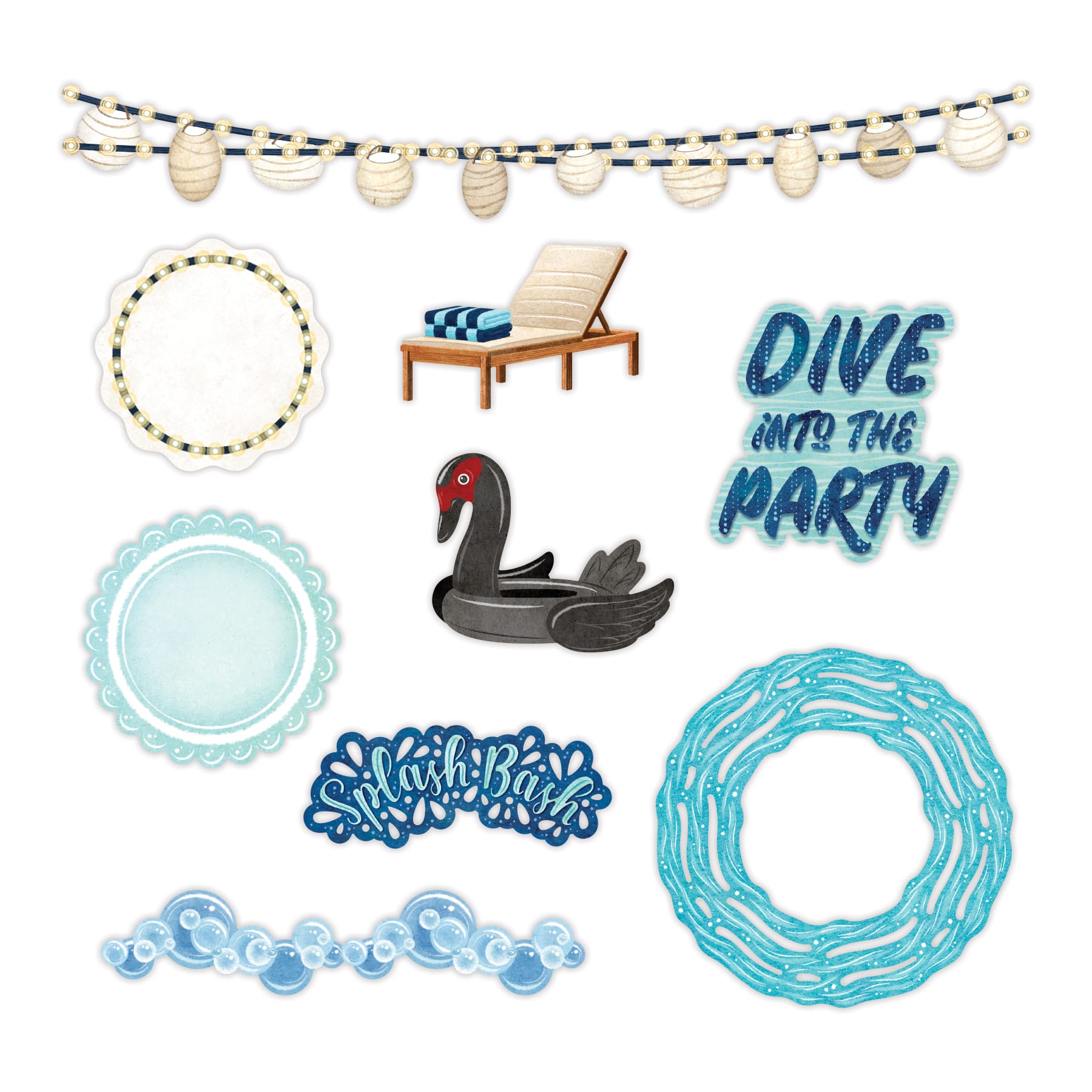 Poolside Paradise Embellishments