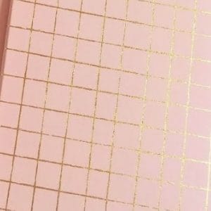 6.75"x10" Golden Grid Scrap Journal Cover - Blush