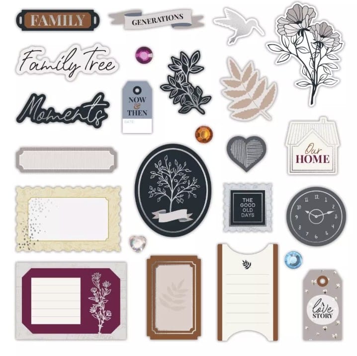 Our Moments Foiled Embellishments